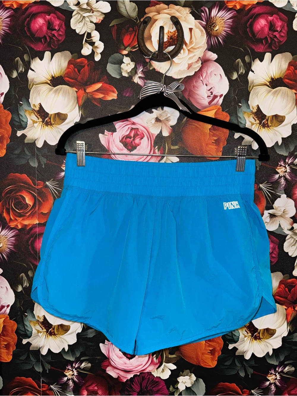 PINK Victoria's Secret Vibrant Cyan Athletic Shorts